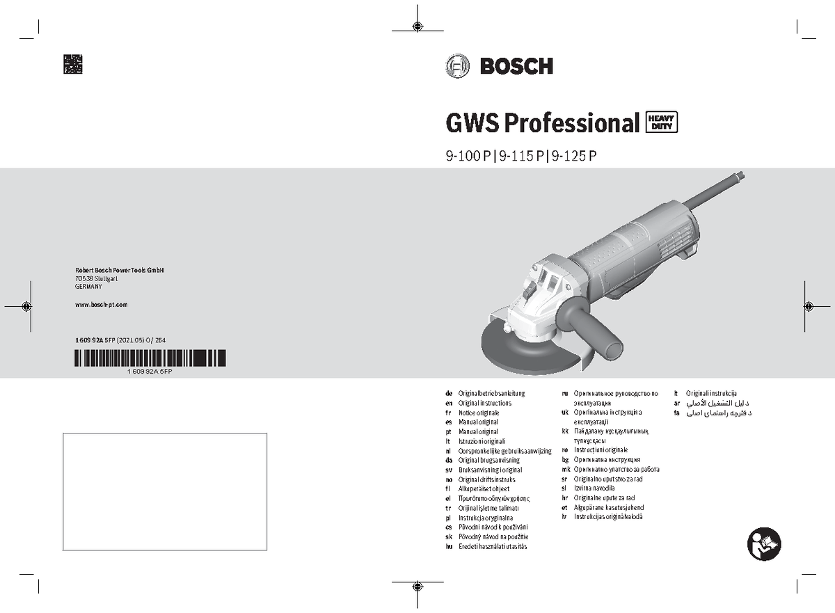Esmerilhadeira 900W 220V GWS 9-125 P Bosch - Robert Bosch Power Tools ...