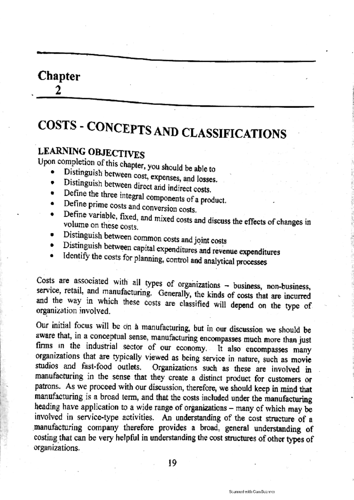 Cost Accounting Chapter 2 Business Administration Studocu