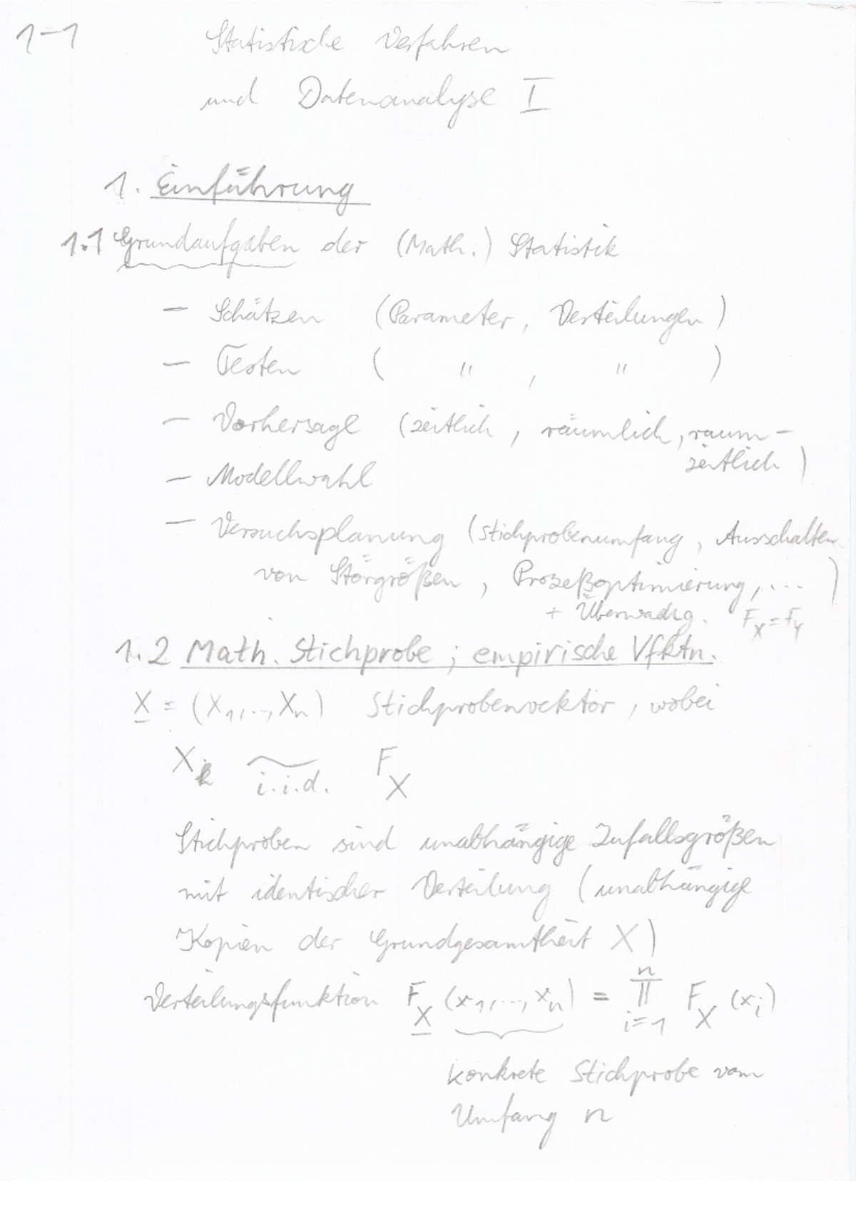 Kap 1 Einführung - Statistische Verfahren und Datenanalyse - Studocu