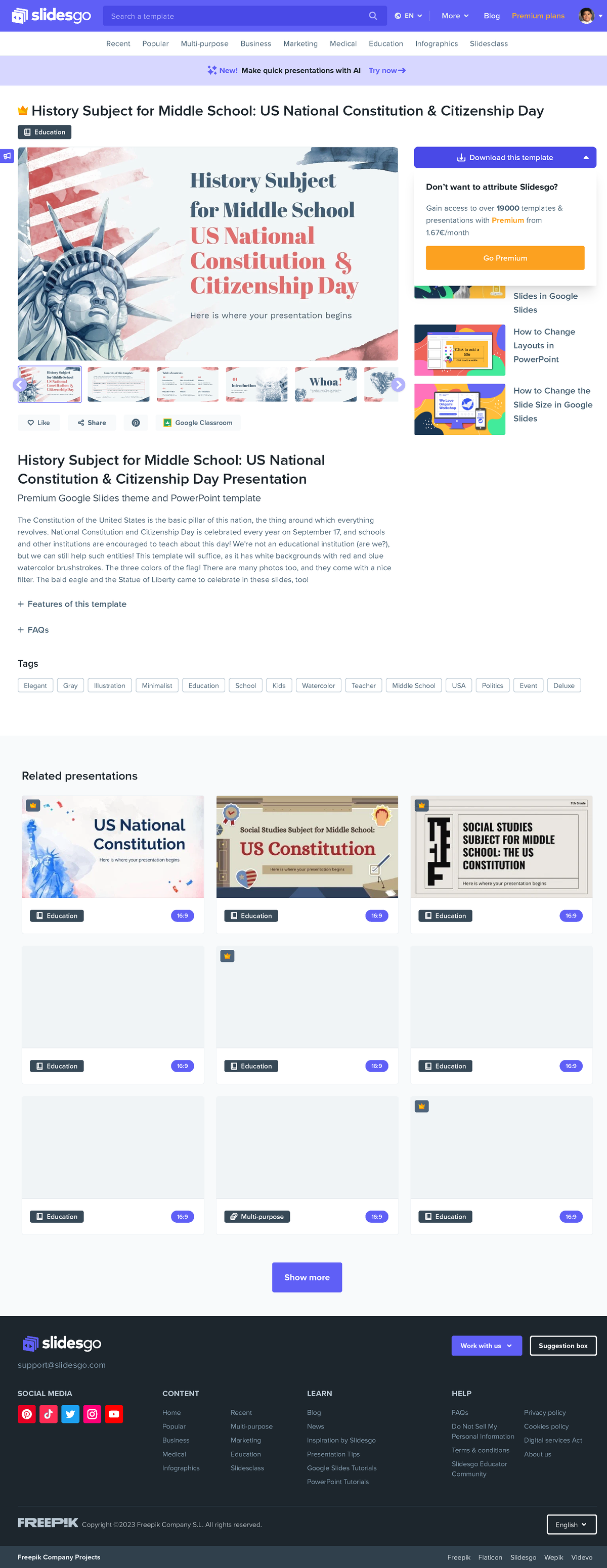 US National Constitution & Citizenship Day Google Slides - New! Make ...