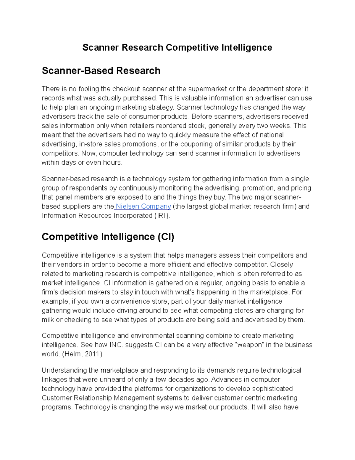 Scanner Research Competitive Intelligence - Scanner Research ...