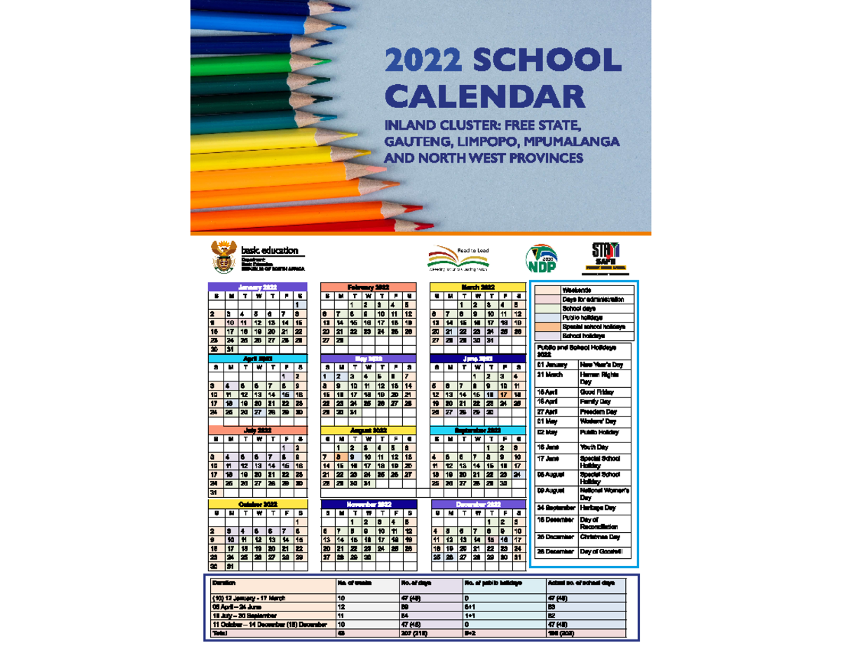 2022 calender school - Please Use Wisely - HRM1501 - Studocu