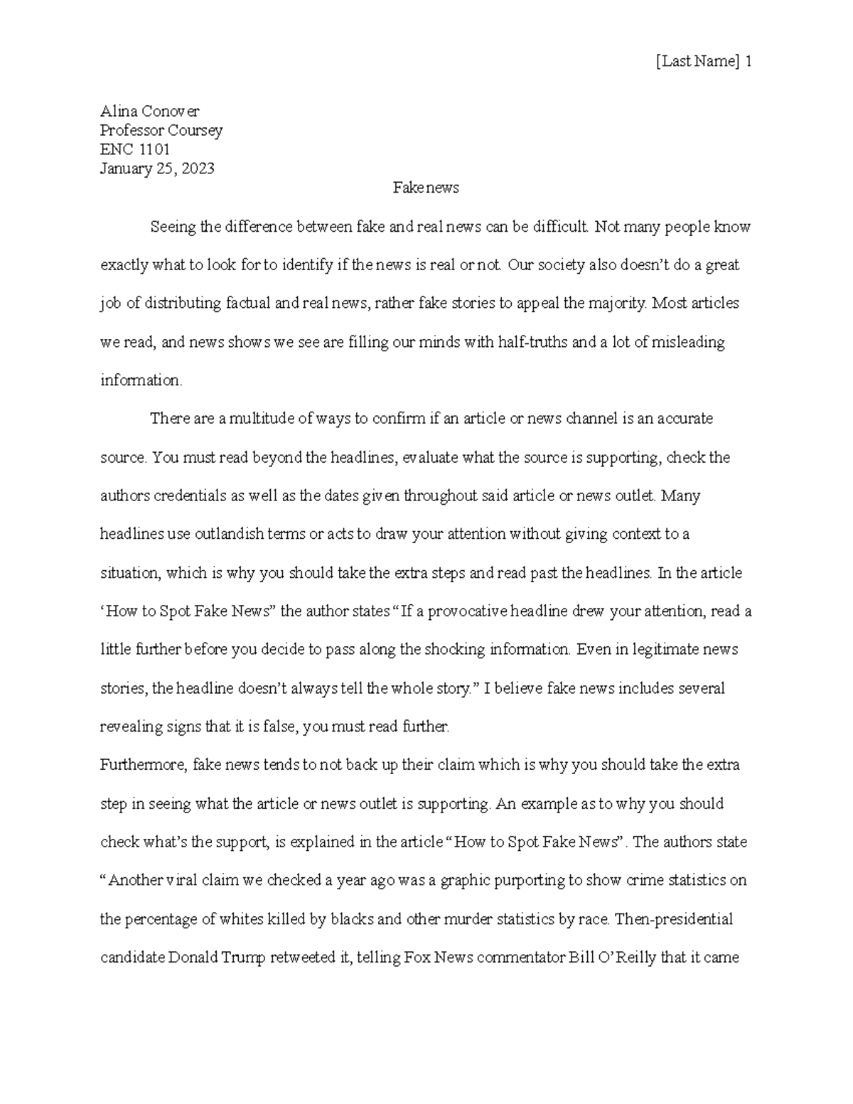 Commentary 1 - how to write commentaries - [Last Name] 1 Alina Conover ...