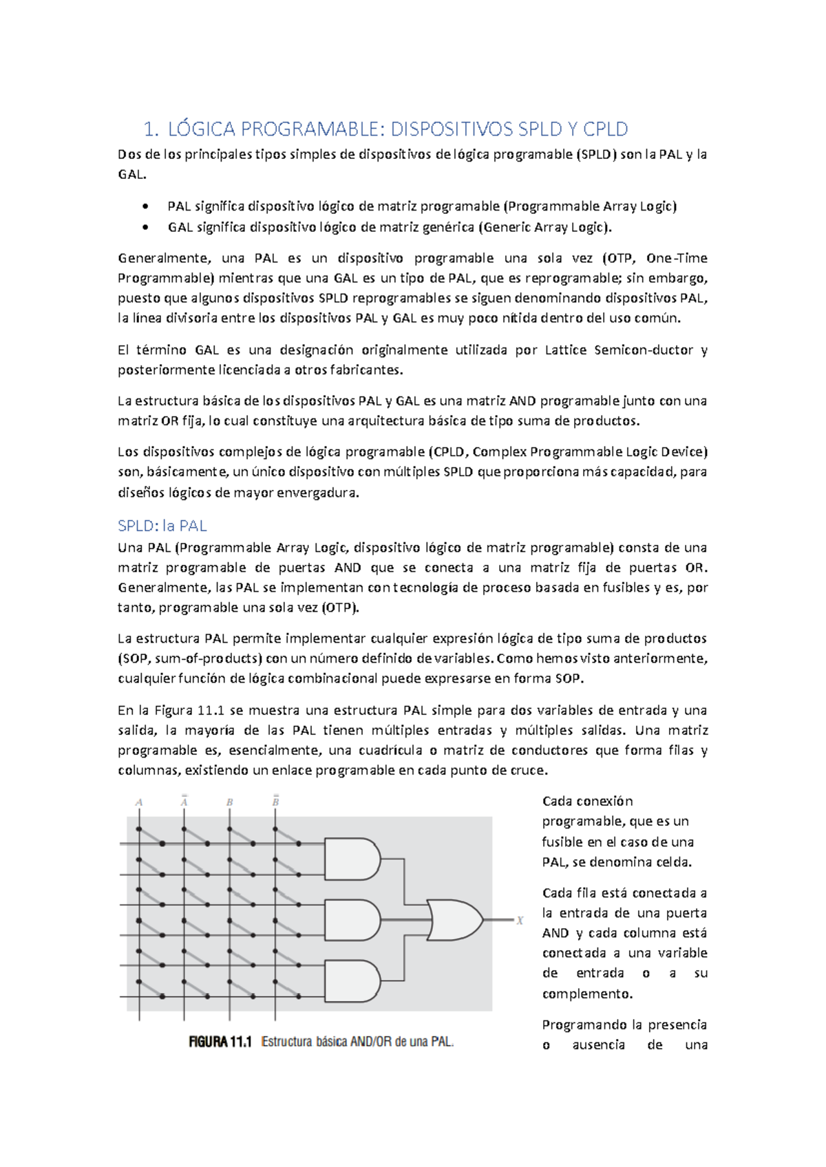 Lógica Programable - Resumen para estudiar - 1. LÓGICA PROGRAMABLE ...