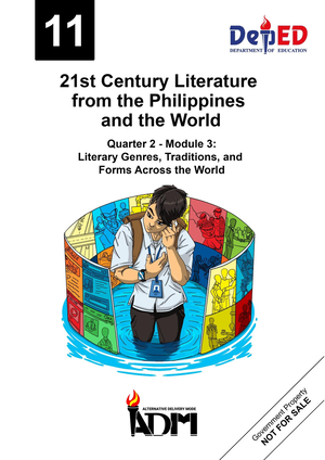 21ST Century Literature Lesson 1 Quarter 2 - 21st Century Literatures ...