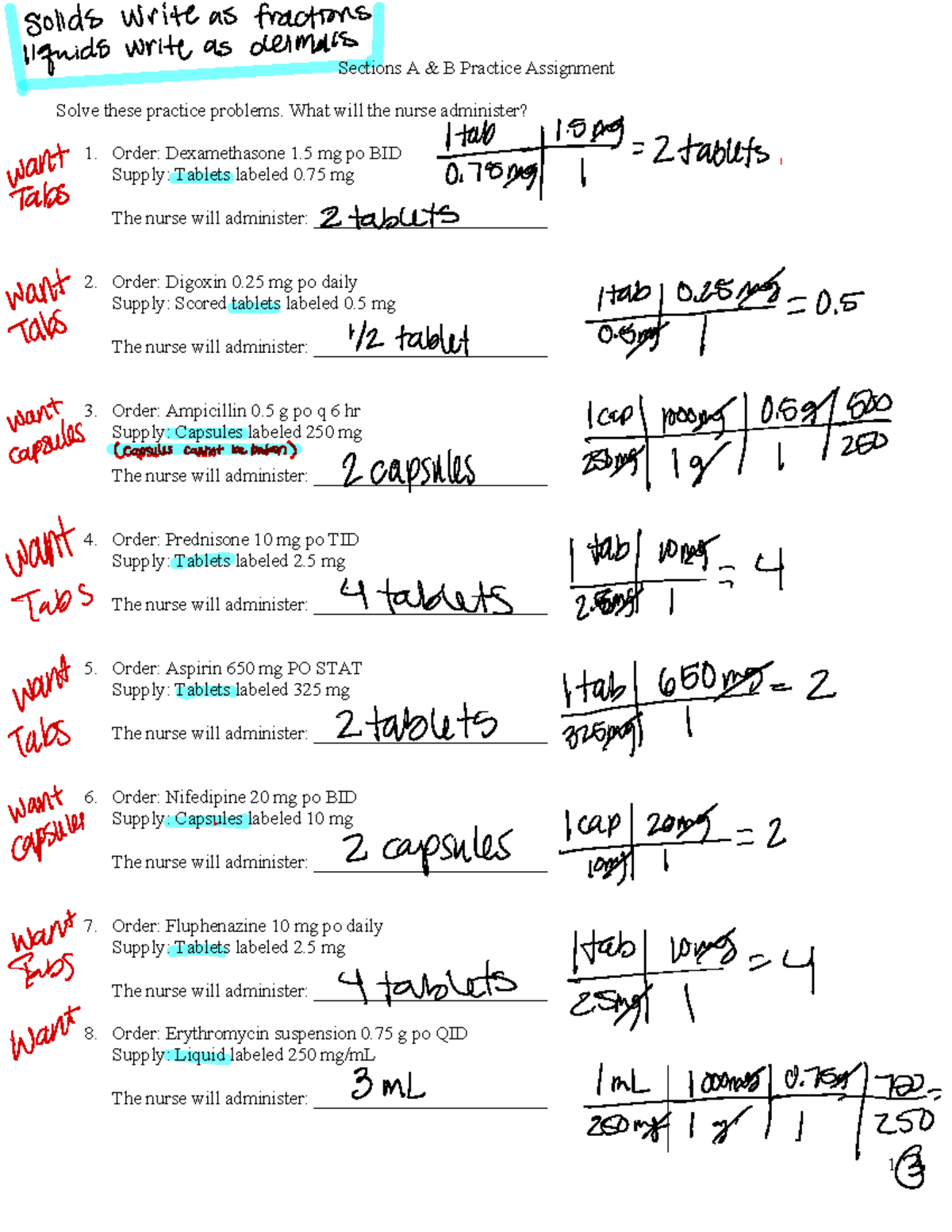 Section+A+%26+B+Practice+Assignment - 1 Sections A & B Practice ...