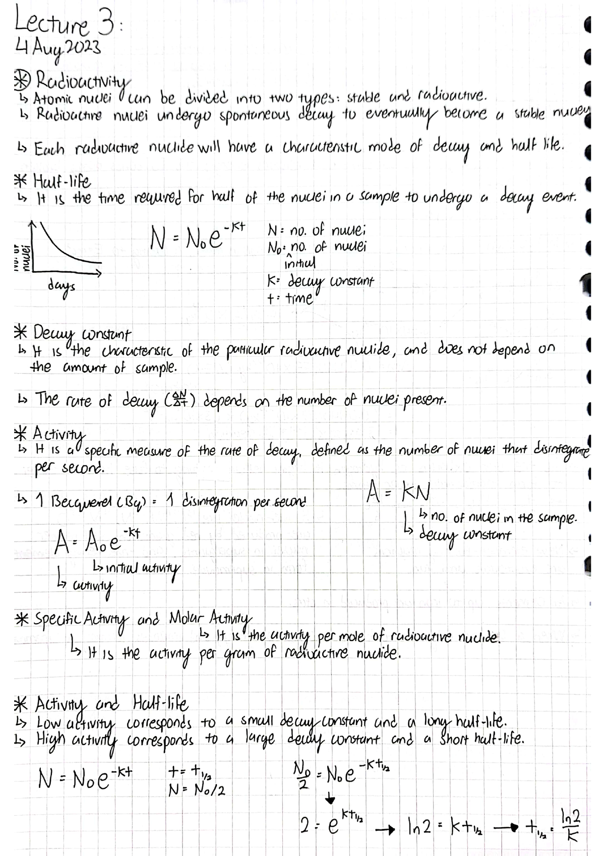 CHEM1A Lecture 3 Notes - CHEM1111 - Studocu