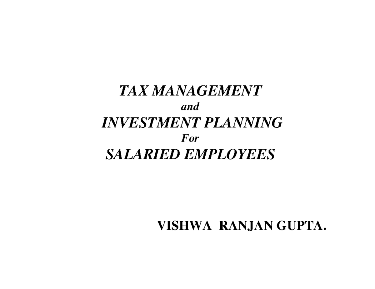 CWC Tax Presentation - summer internship project summer internship ...