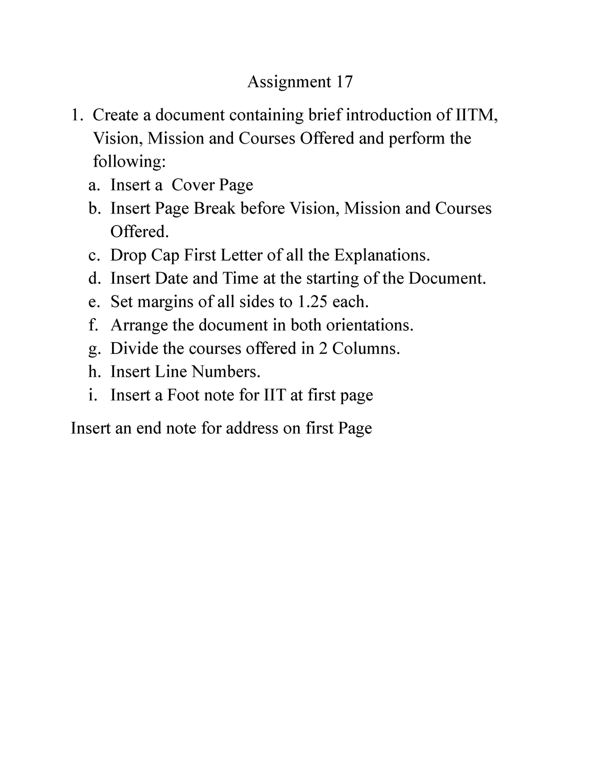 assignment 17 1 review questions