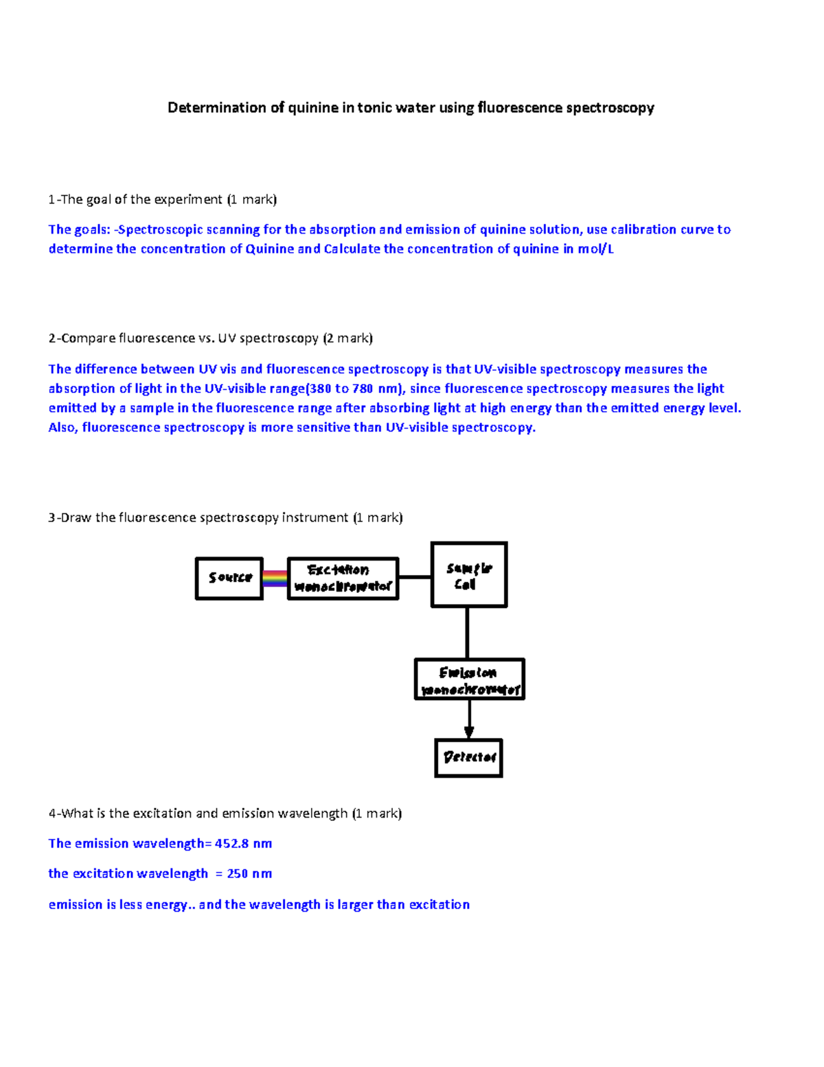Report 3 معمل تحليل آلي Determination of quinine in tonic water