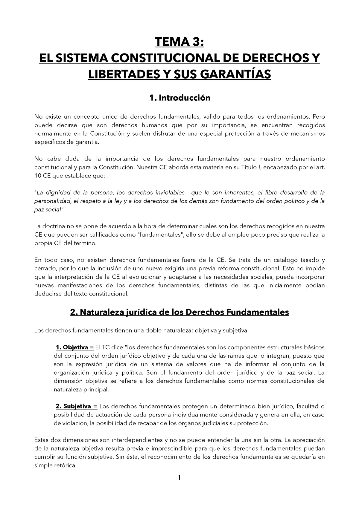 TEMA 3 - Apuntes 3 - TEMA 3: EL SISTEMA CONSTITUCIONAL DE DERECHOS Y ...