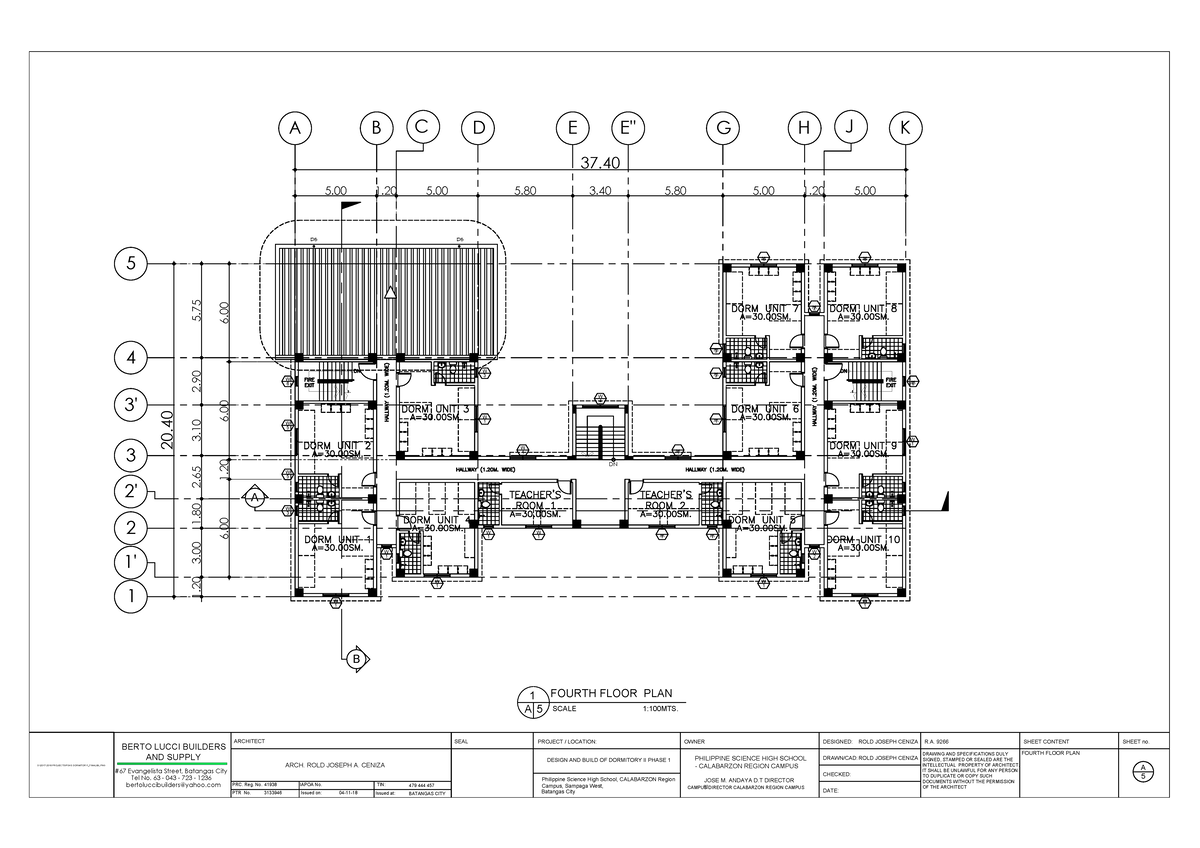 4-plan-a-sheet-no-date-checked-drawn-cad-architect-seal-project