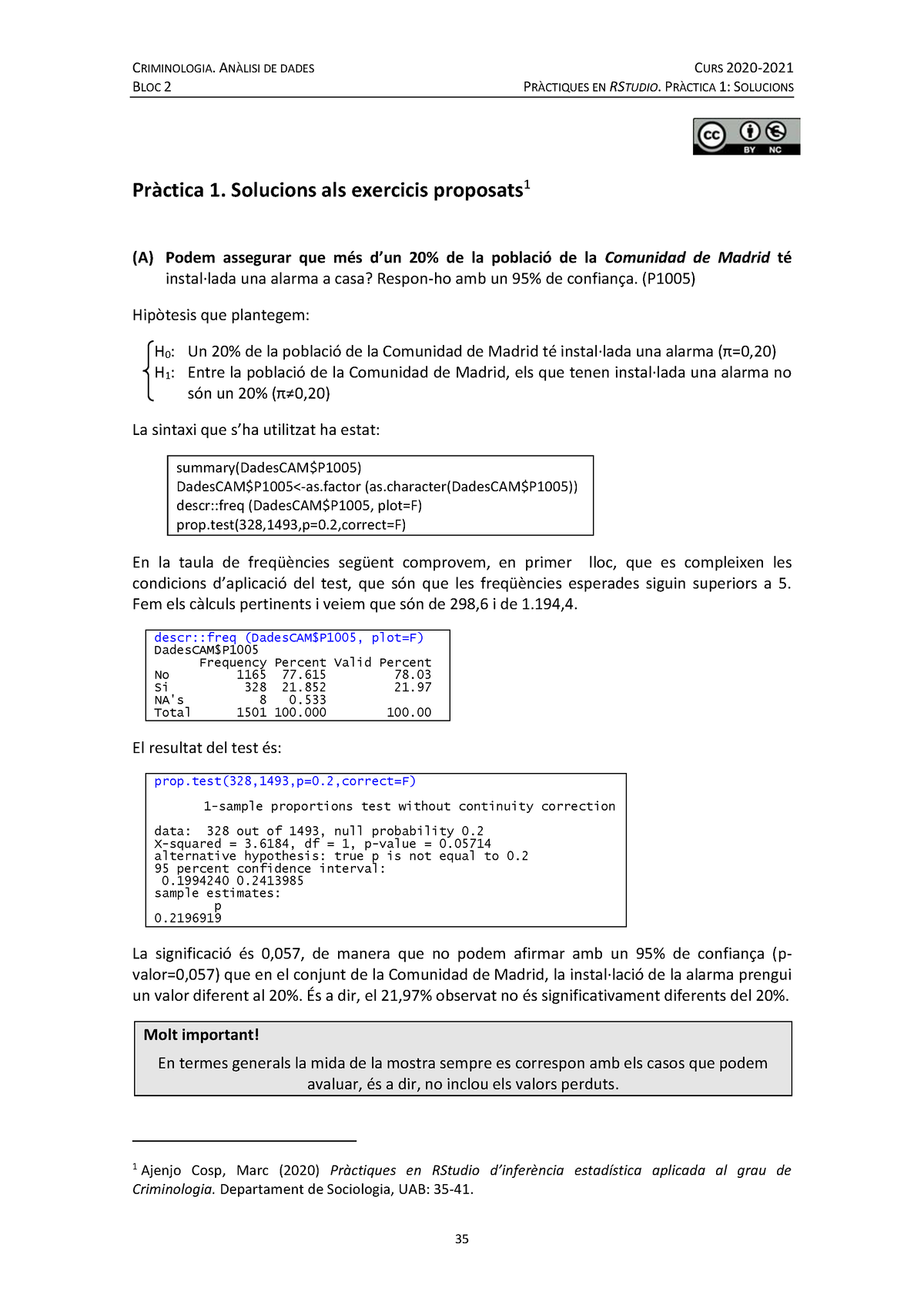 Pràctica 1 - Solució - BLOC 2 PR¿CTIQUES EN RSTUDIO. PR¿CTICA 1 ...