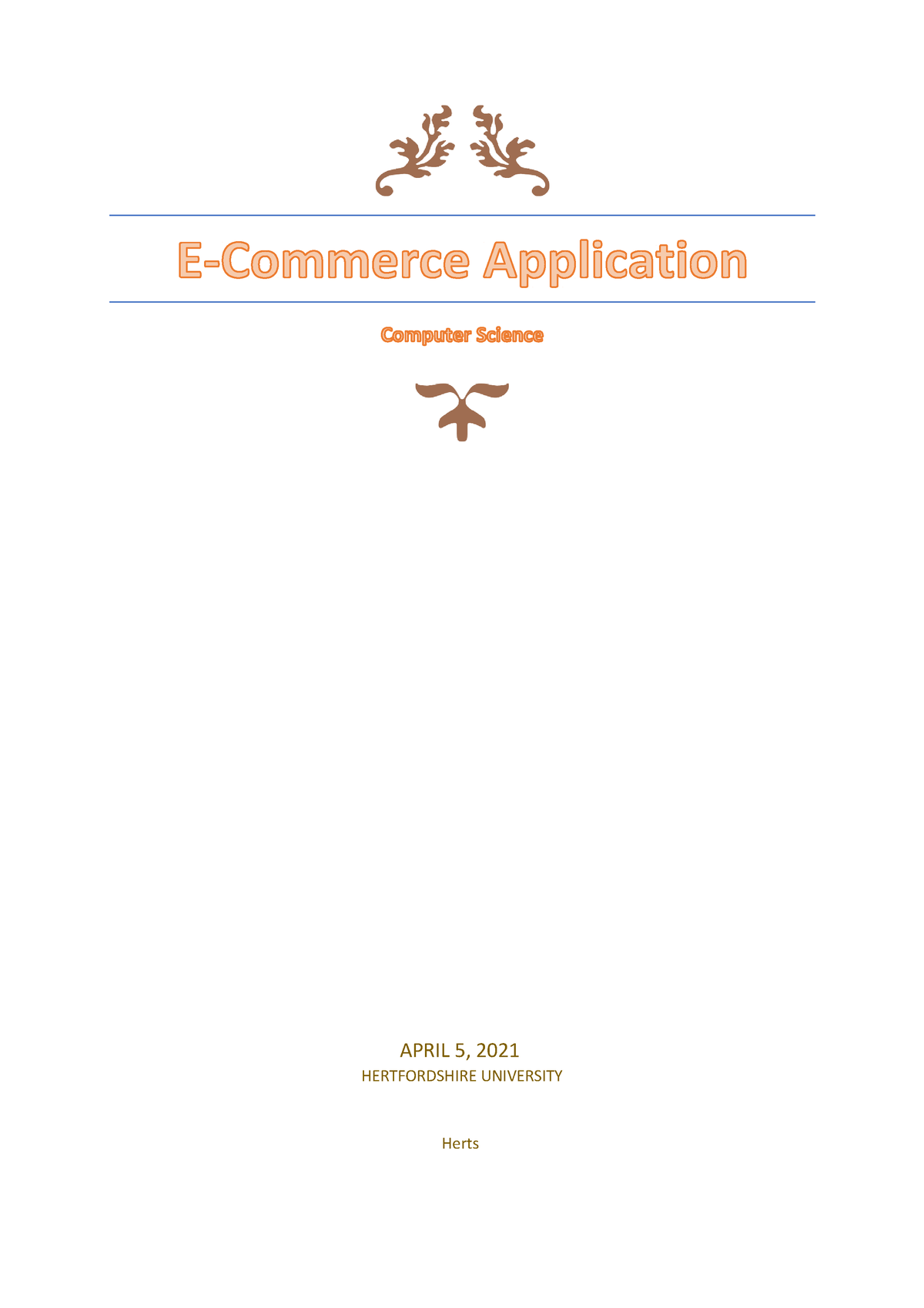 e commerce project thesis