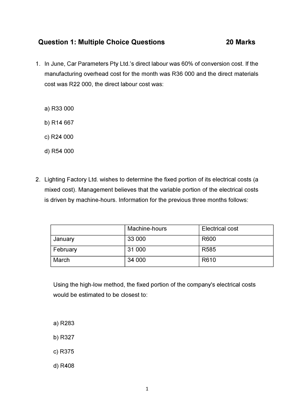 Test 2 February 2019 Questions And Answers Warning Tt Undefined Function 32 In June Car 6053