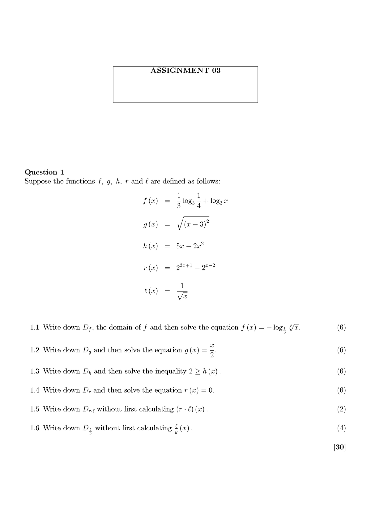 mat1501 assignment 4 solutions