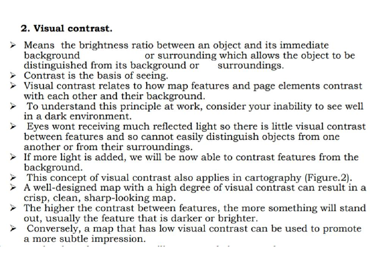 Core sem 3 - Lecture note - 2. Visual contrast. Means the brightness ...