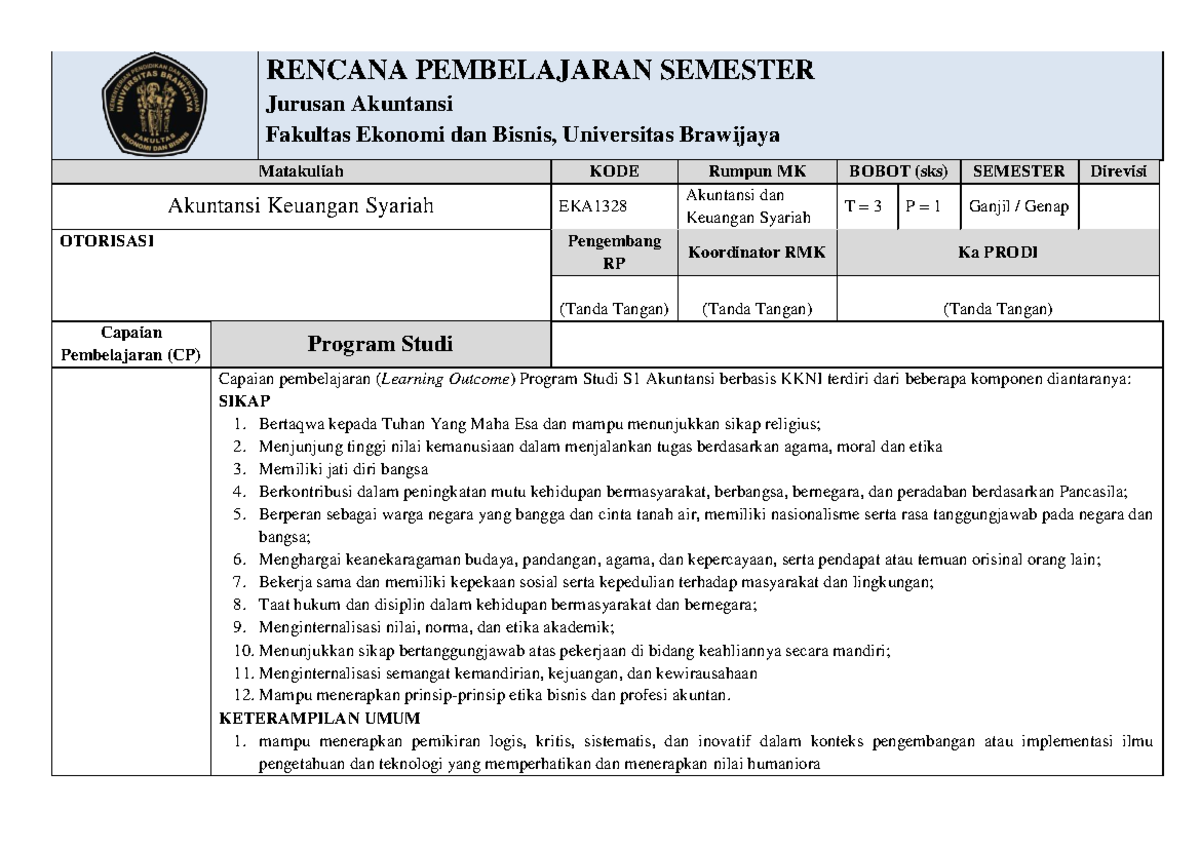 RPS Aksyar - Silabus - RENCANA PEMBELAJARAN SEMESTER Jurusan Akuntansi ...