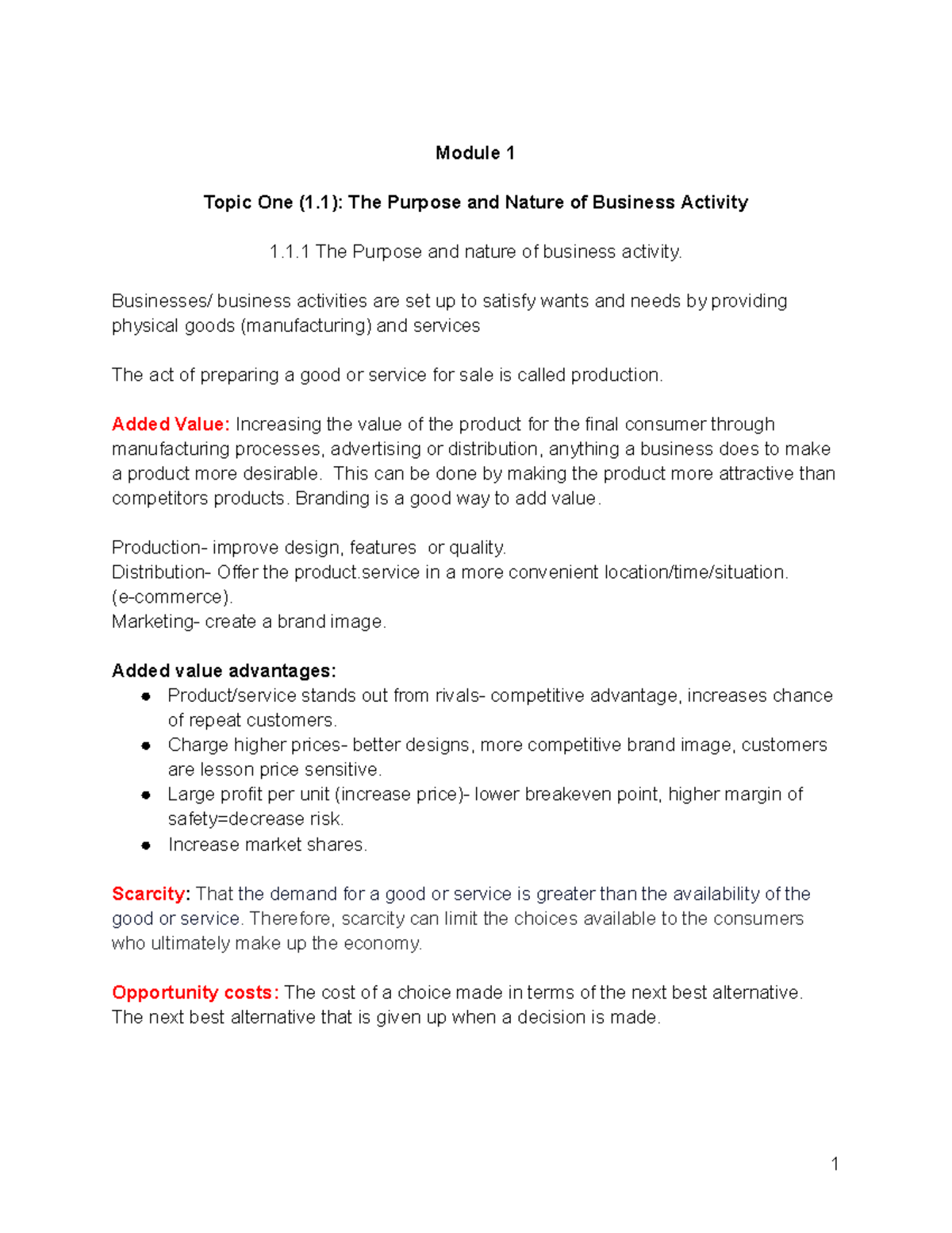 business-studies-igcse-module-1-topic-one-1-the-purpose-and-nature