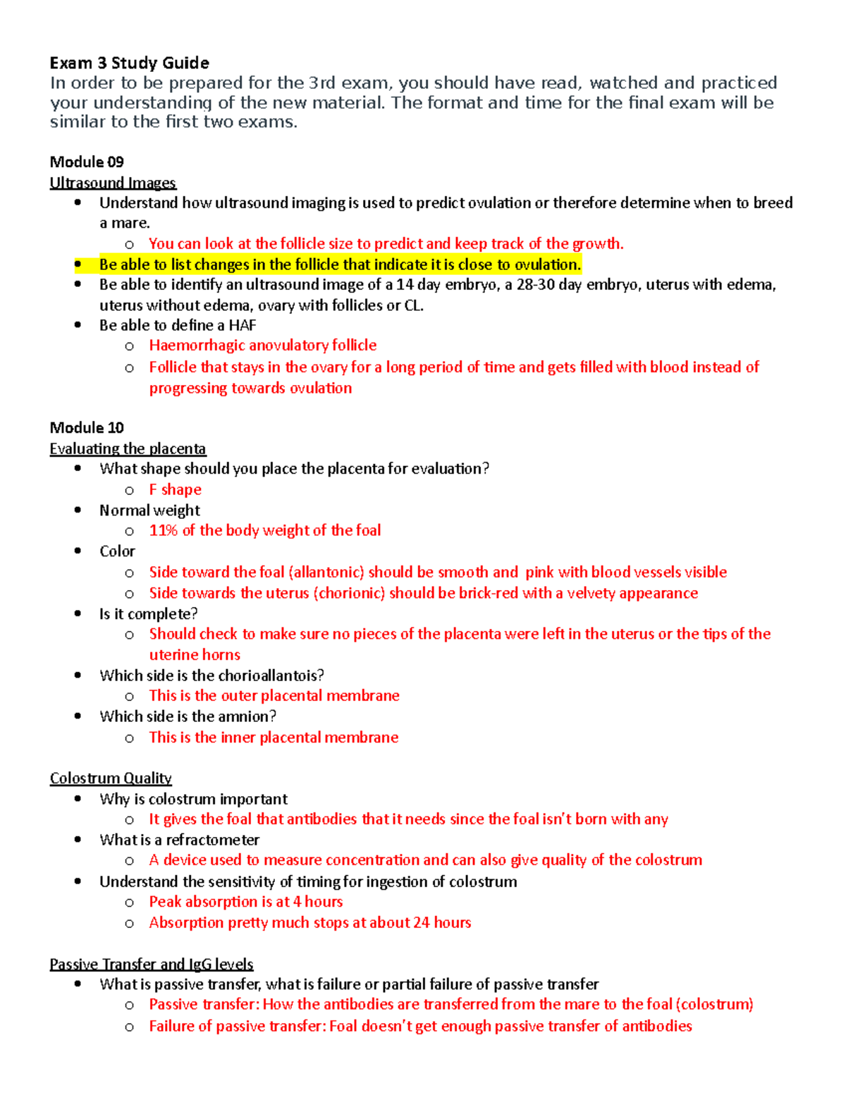 Exam 3 Study Guide - Exam 3 Study Guide In Order To Be Prepared For The ...