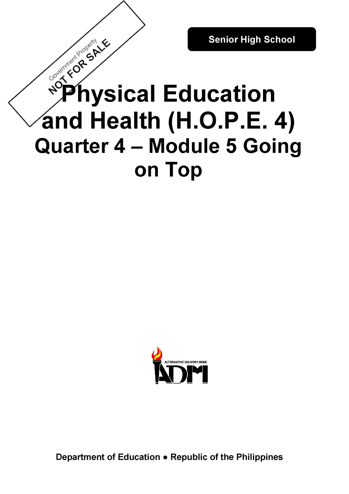 Pdfcoffee - Module For HOPE - Physical Education And Health (H.O.P. 4 ...