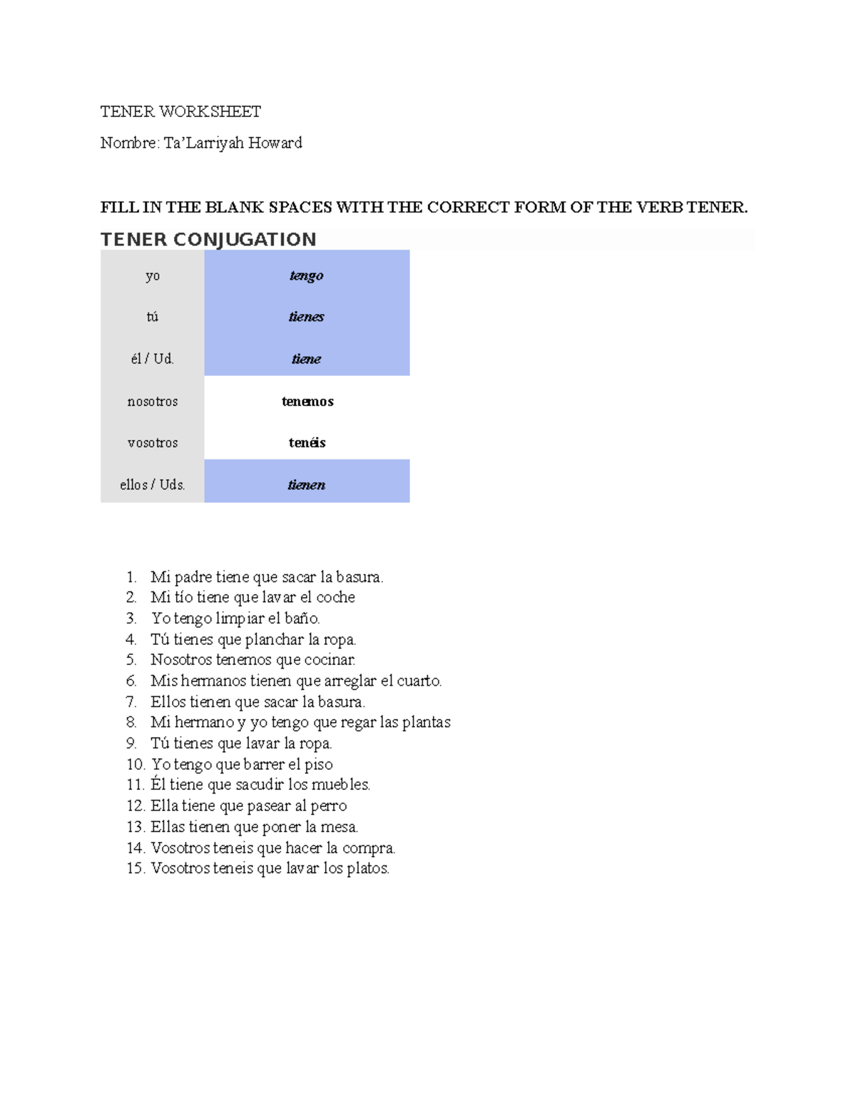 tener-worksheet-tener-worksheet-nombre-ta-larriyah-howard-fill-in