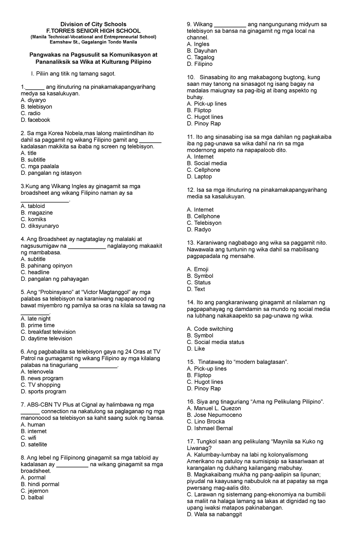 final-exam-sa-filipino-1-division-of-city-schools-f-senior-high