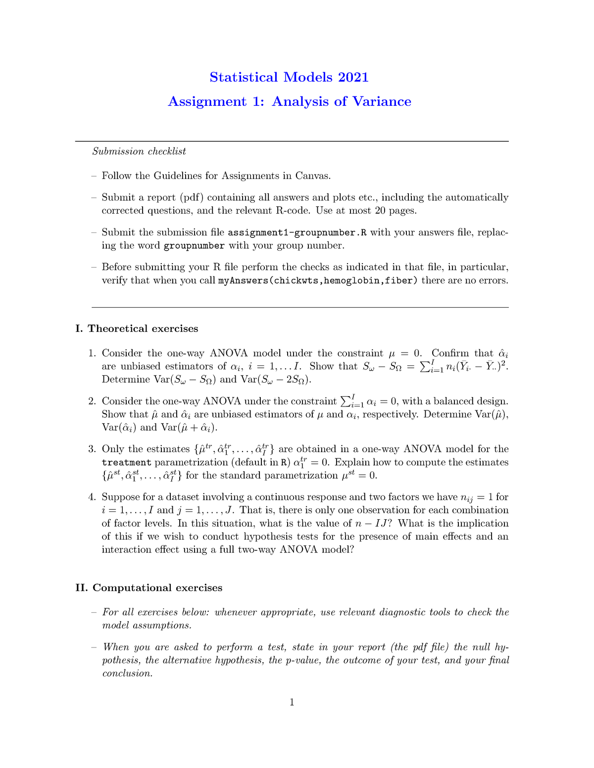 statistical analysis 1 assignment 7