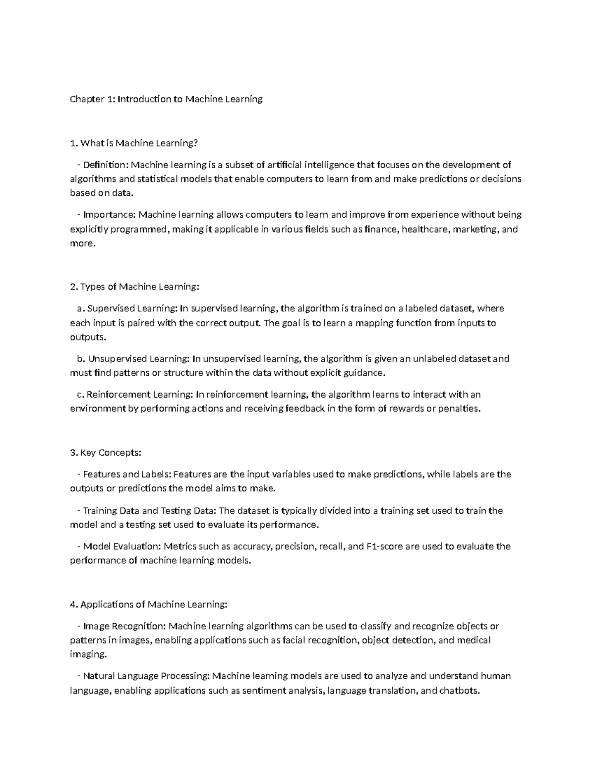 Chapter 1 - Practice materials - Chapter 1: Introduction to Machine ...