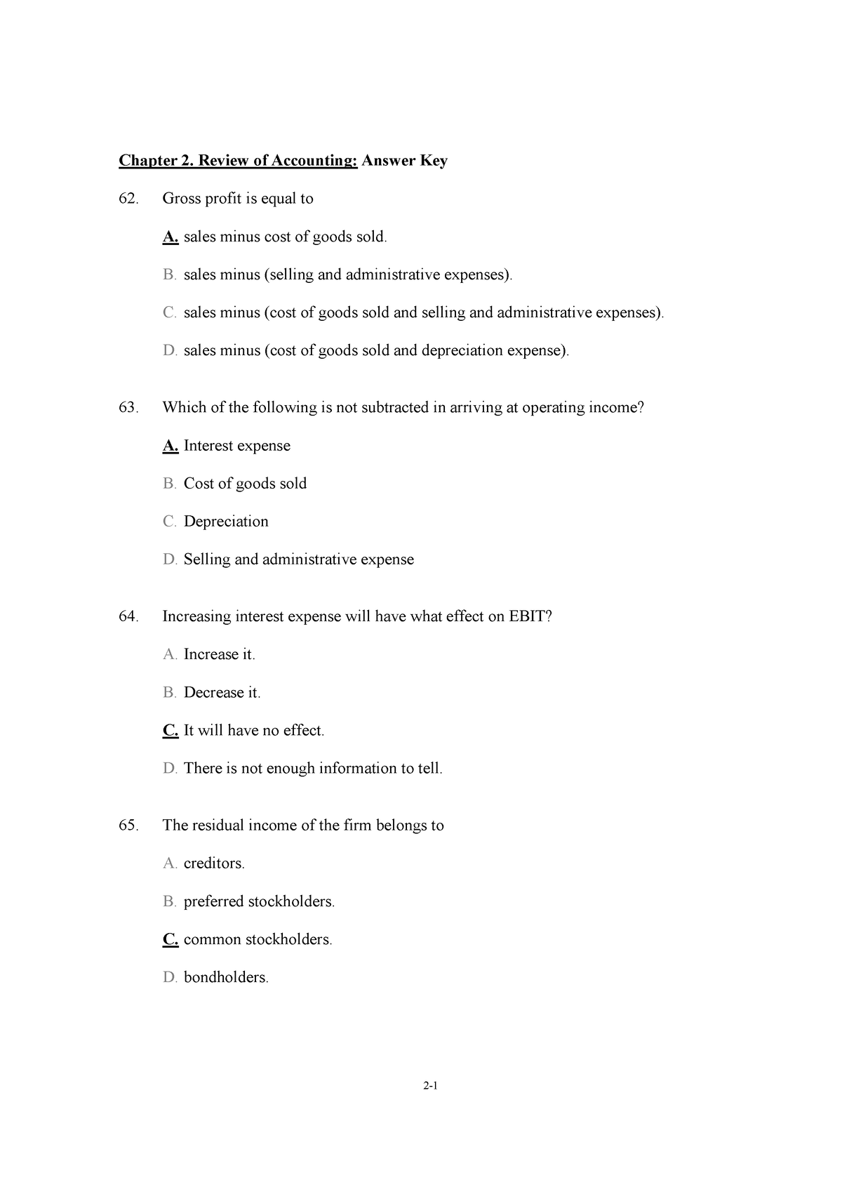 FIN230 TB Chapter 2 Answers - Chapter 2. Review Of Accounting: Answer ...