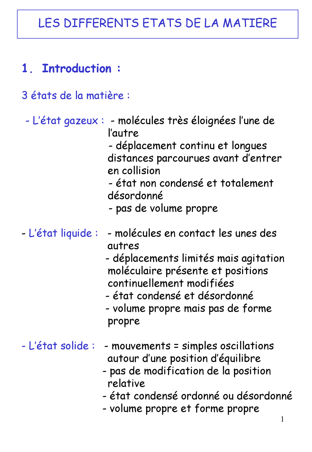 Chimie G Ã©n Ã©rale II-CH-2021 - LES DIFFERENTS ETATS DE LA MATIERE 1 ...