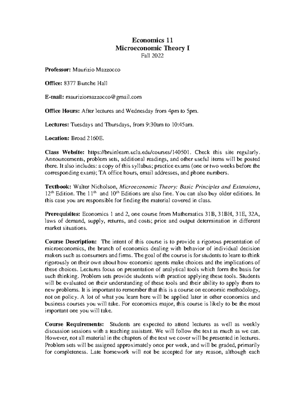 syllabus-economics-11-microeconomic-theory-i-fall-2022-professor
