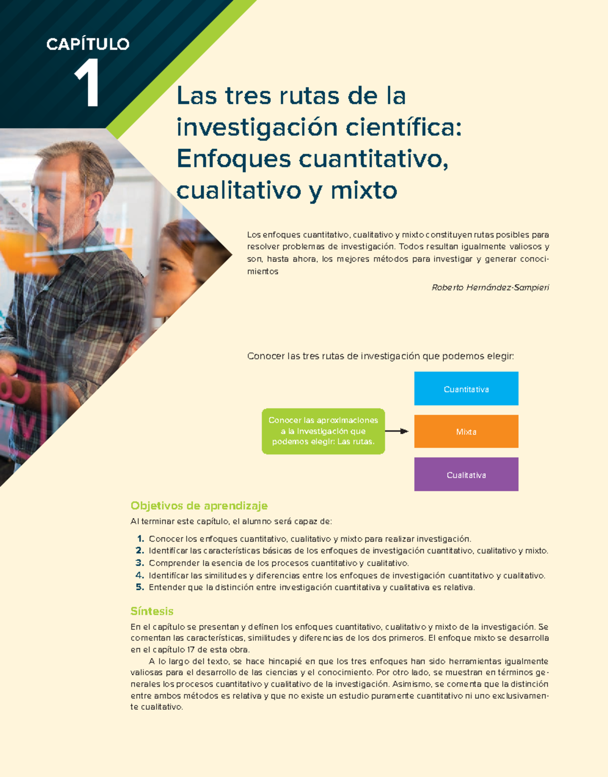 Las rutas cuantitativa, cualitativas y mixta - 2 La rutas de la ...