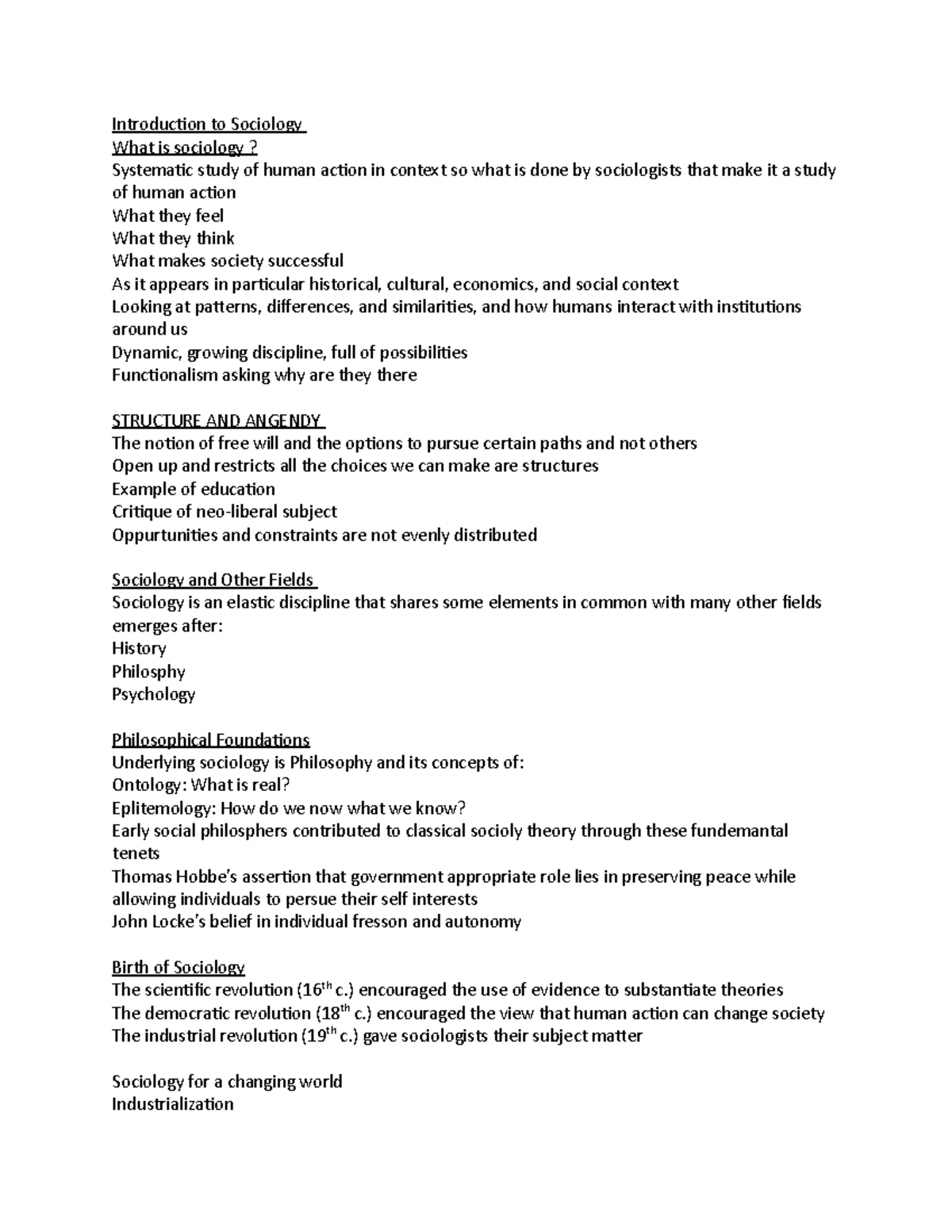 Intro Sociology Lecture 1 - Introduction to Sociology What is sociology ...