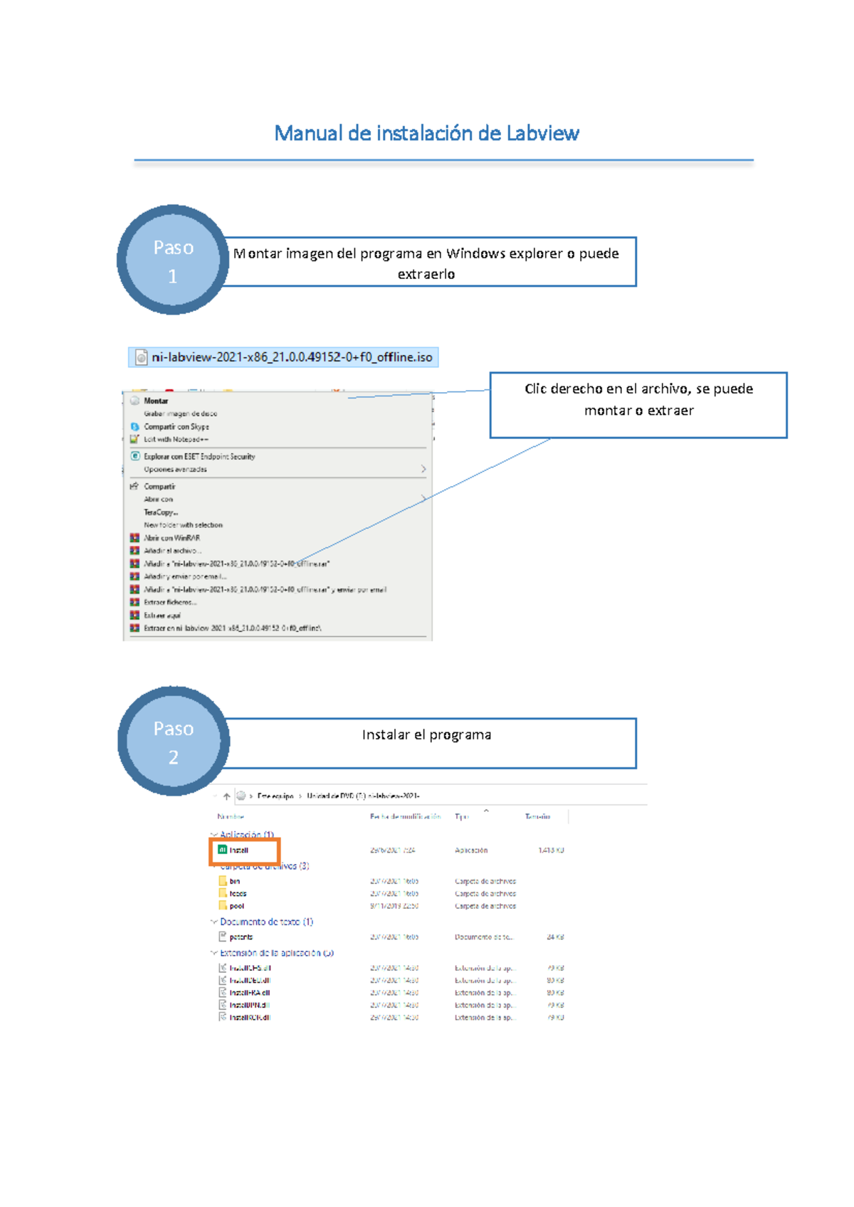 Manual de instalación de Labview 2021 - Manual de instalación de ...