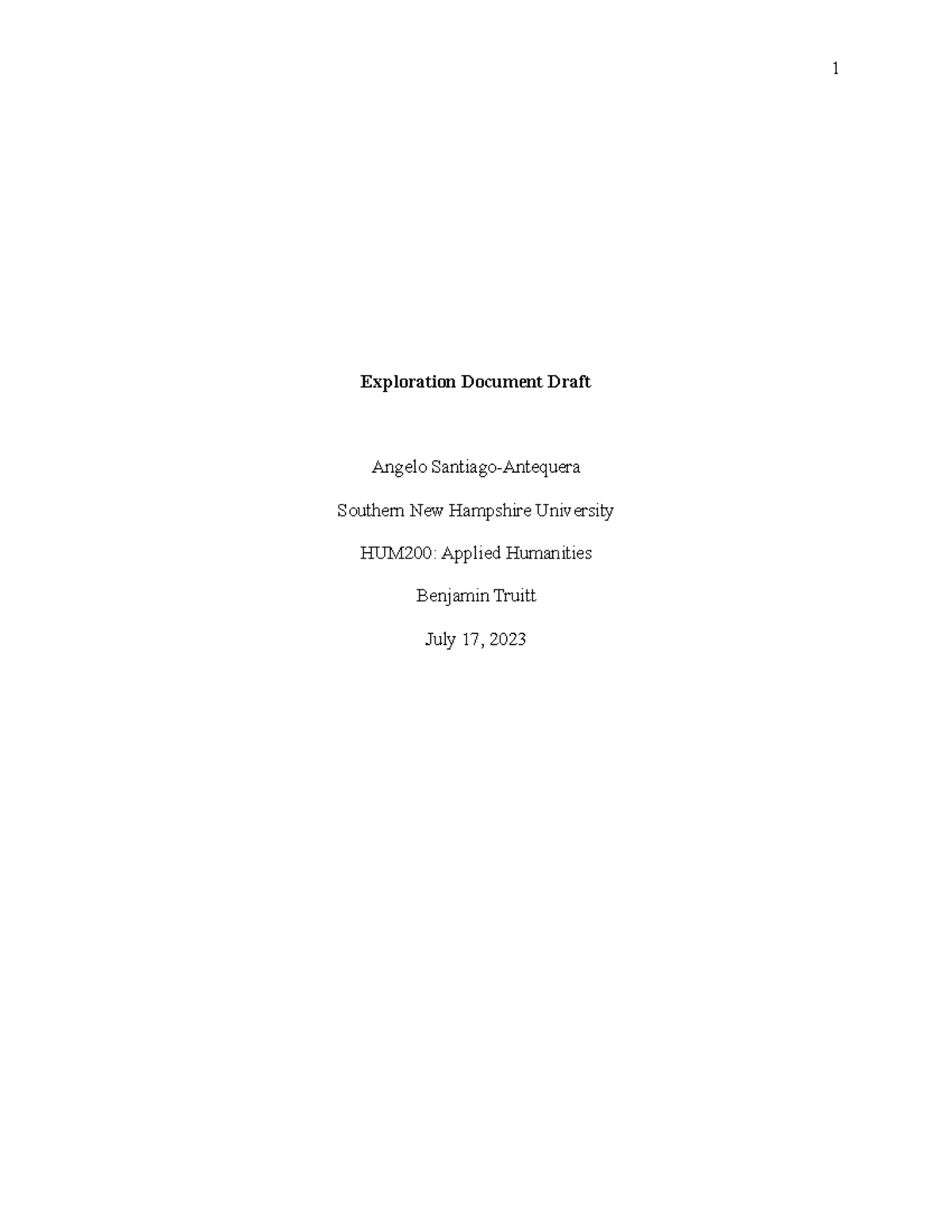 Exploration Document Draft - Exploration Document Draft Angelo Santiago ...