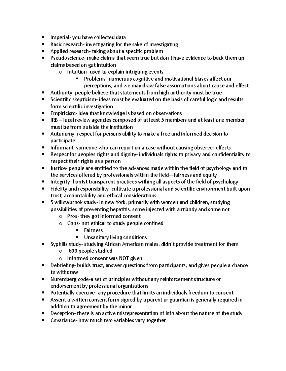 Psy 215 - the baseline for what you need to know about experimental ...