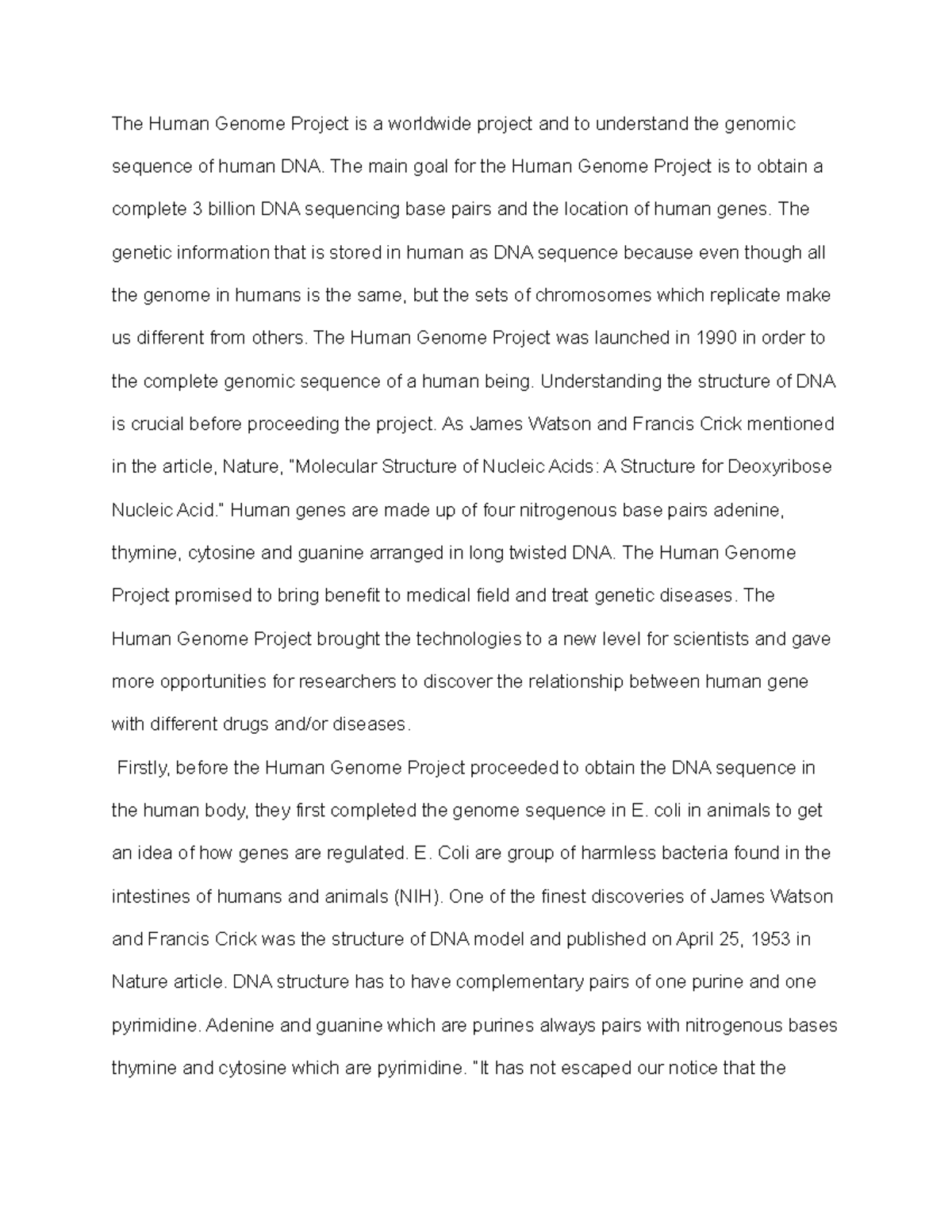 Mapping and Understanding Genes of Human DNA - The Human Genome Project ...