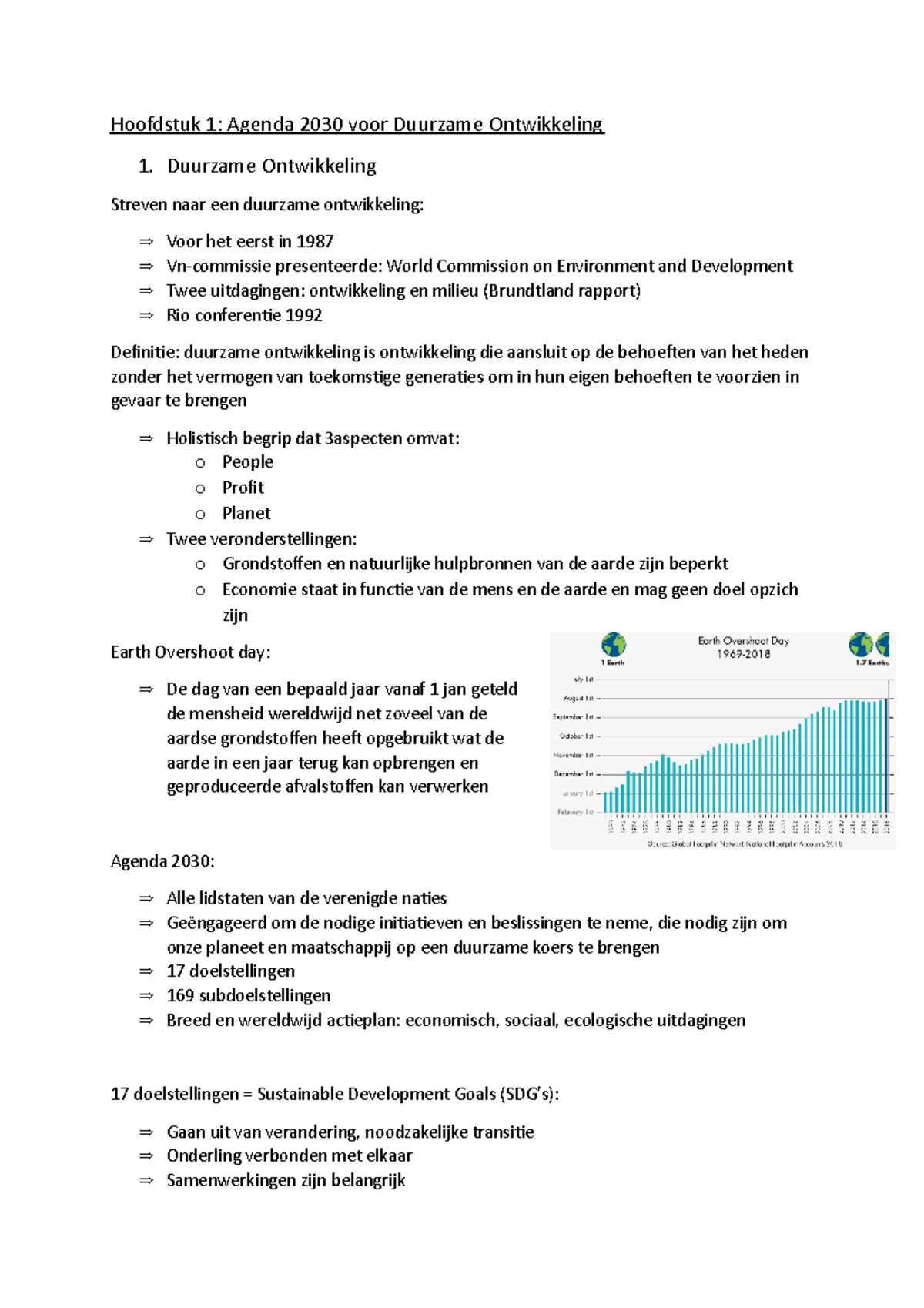 Samenvatting Stedelijke Ontwikkeling - Hoofdstuk 1: Agenda 2030 Voor ...