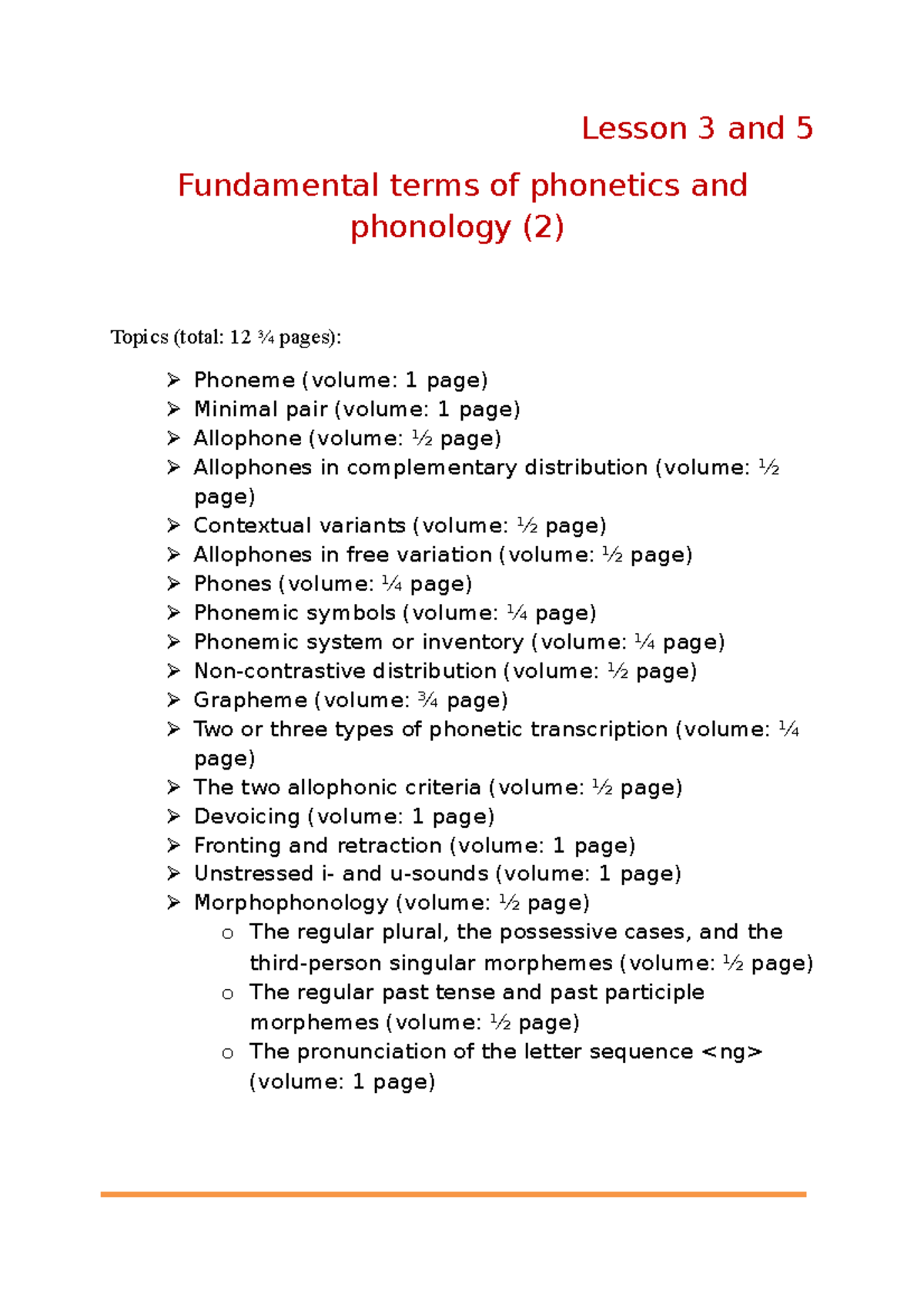 Lesson 3 and 5 Allophones - Lesson 3 and 5 Fundamental terms of phonetics  and phonology (2) Topics - Studocu