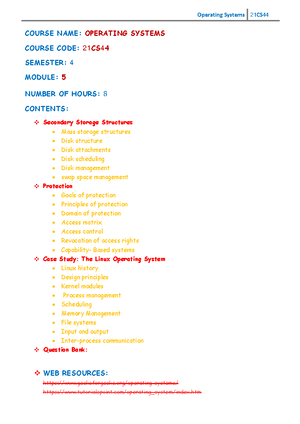 MES Module 4 - bsjs9a8eue dj - operating system - Studocu