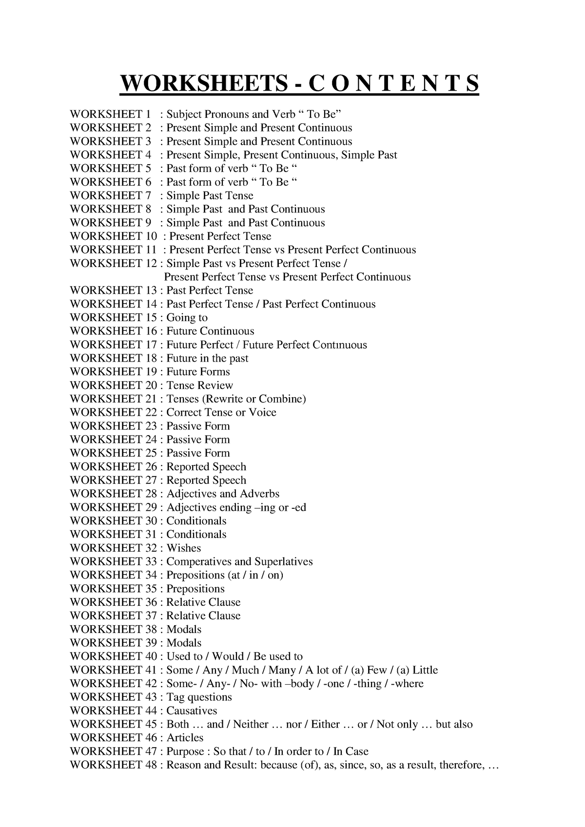 worksheets-grammar-worksheets-c-o-n-t-e-n-t-s-worksheet-1-subject