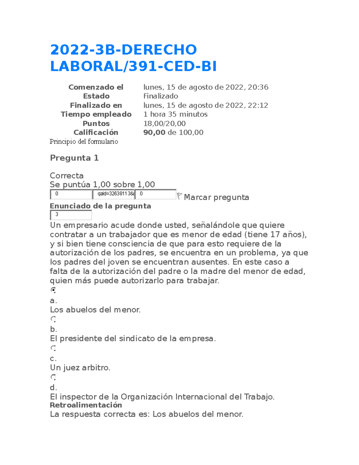 Prueba Derecho Laboral 1-2022 - 2022-3B-DERECHO LABORAL/391-CED-BI ...