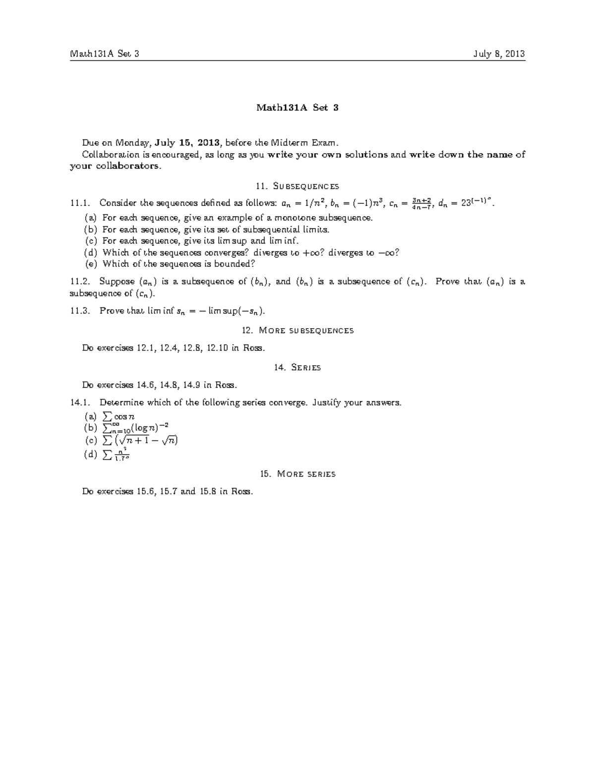 Ma131a.3 HW3 - Homework - Math131A Set 3 July 8, 2013 Math131A Set 3 ...