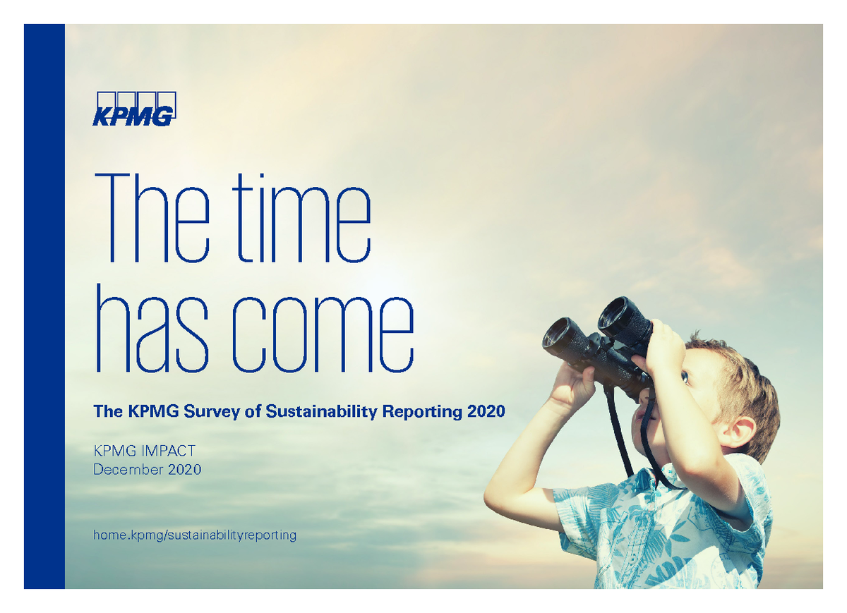 The time has come kpmg survey of sustainability reporting 2020 0 The
