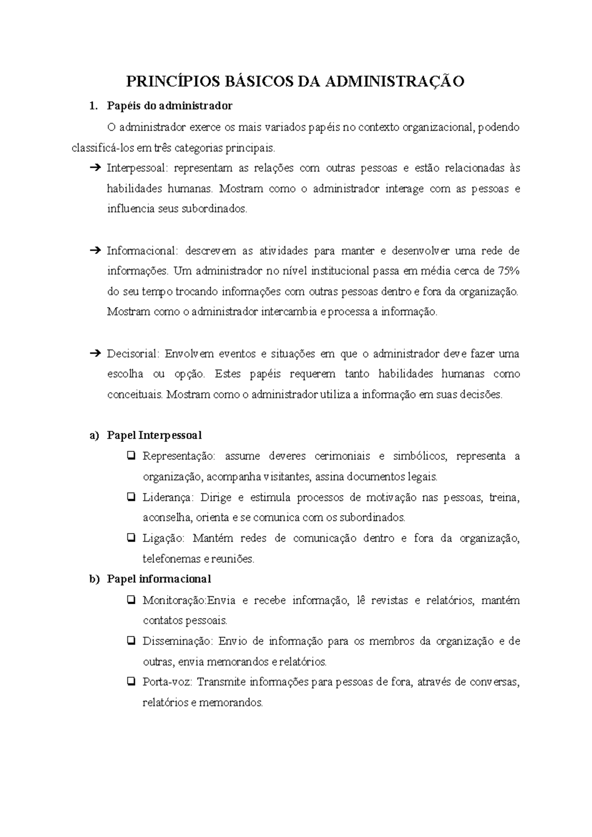 Princípios básicos da administração - PRINCÍPIOS BÁSICOS DA ...