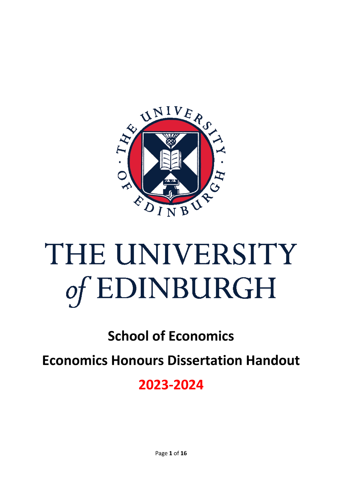 dissertation handbook edinburgh