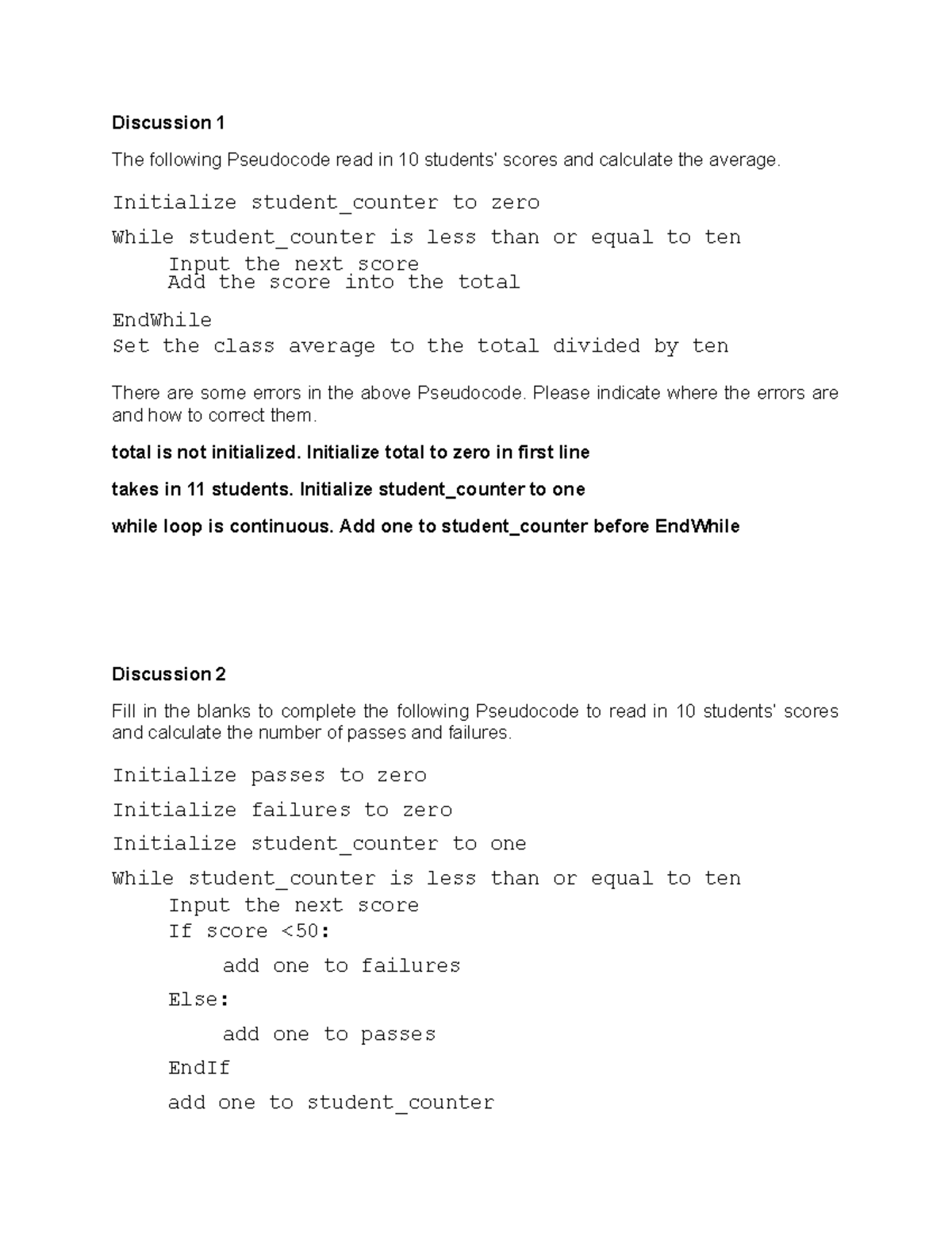 SC1003 Discussion #1 Q (Flow Chart, Pseudo Code , Data Type and ...
