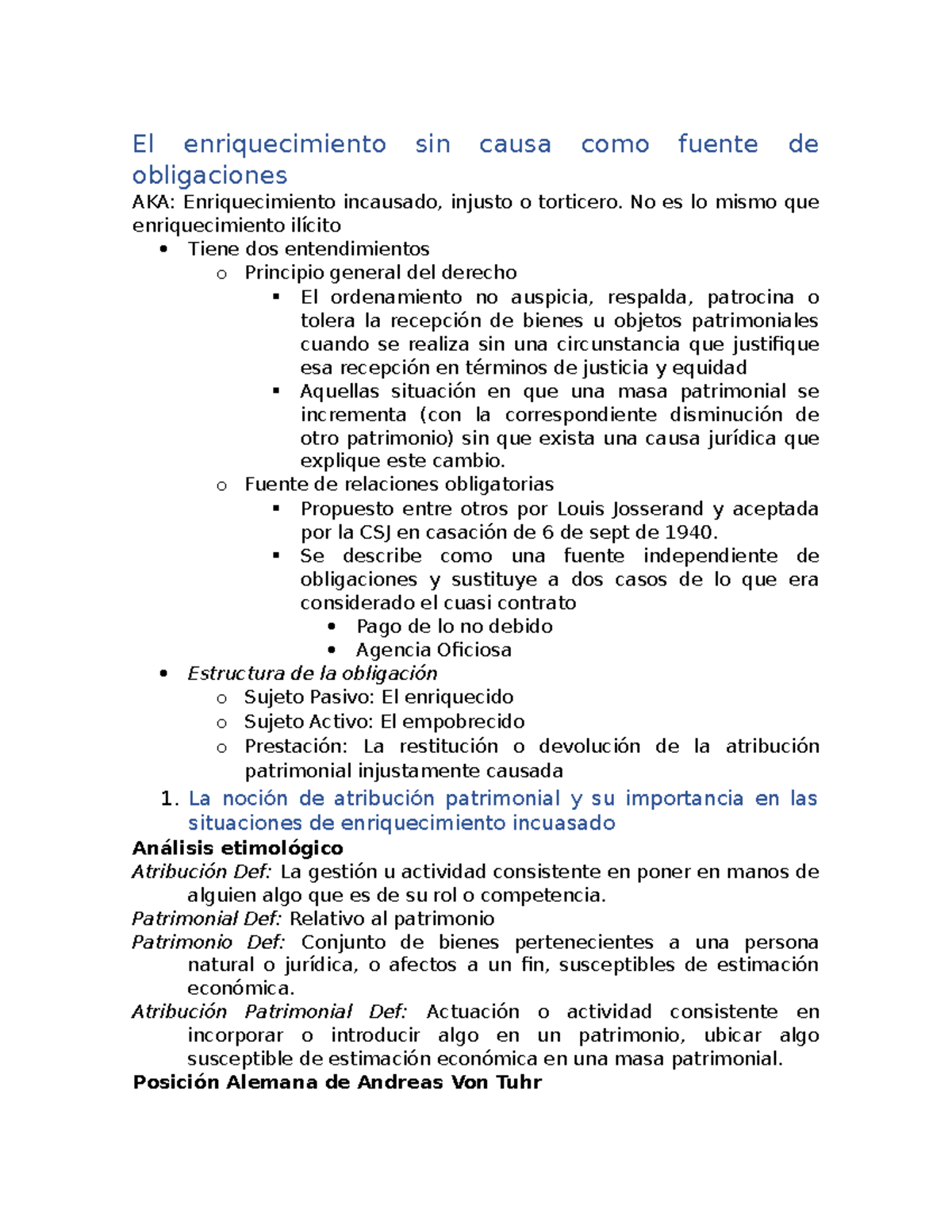 El Enriquecimiento Sin Causa Como Fuente De Obligaciones - El ...