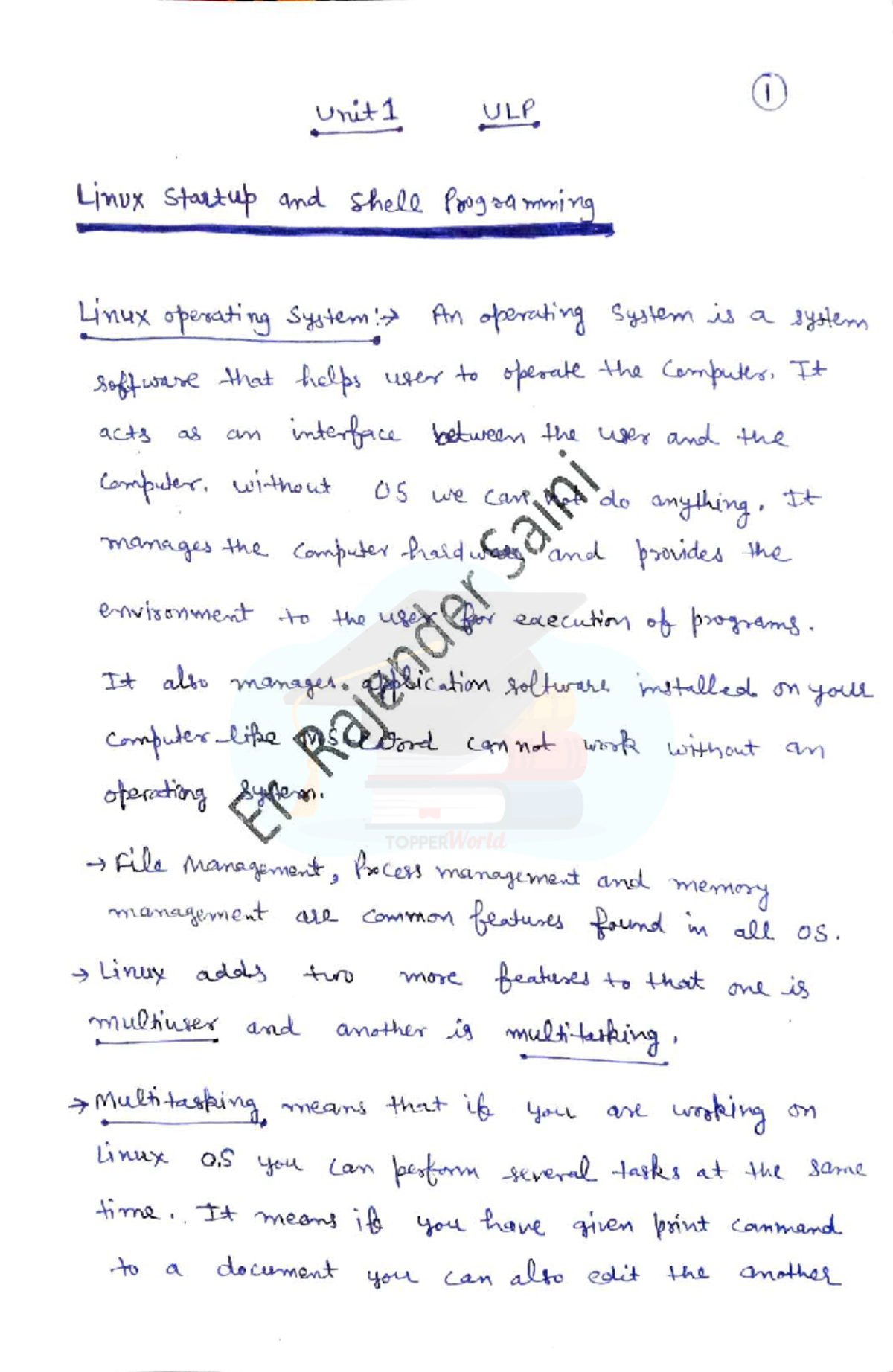 Unix and Linux Programming Notes - Unut1 ULP Linux Statu and shela fog ...